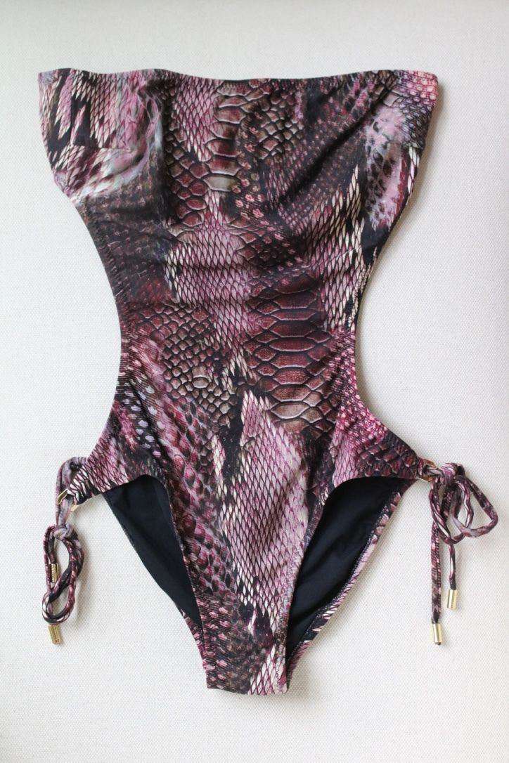 MELISSA ODABASH AMALFI LIZARD PRINT SWIMSUIT UK 10