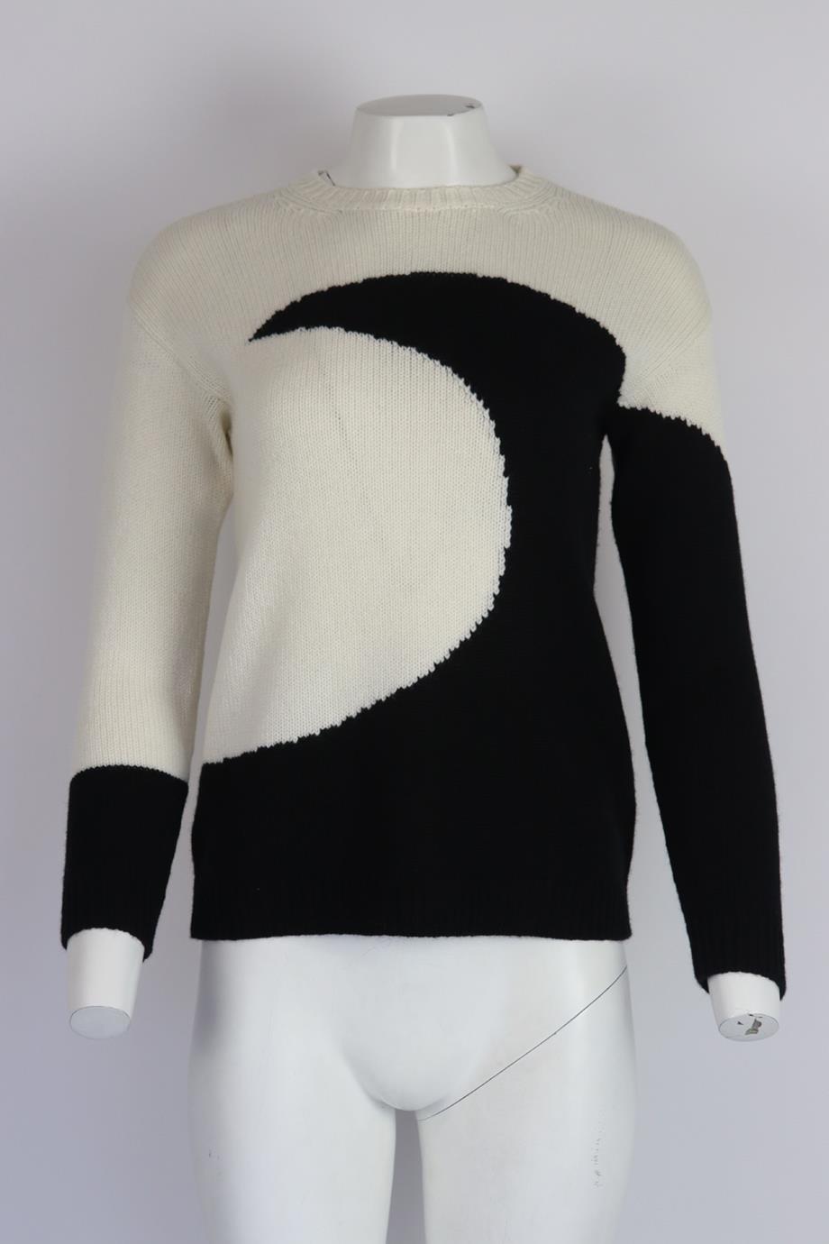 VALENTINO TWO TONE CASHMERE SWEATER SMALL