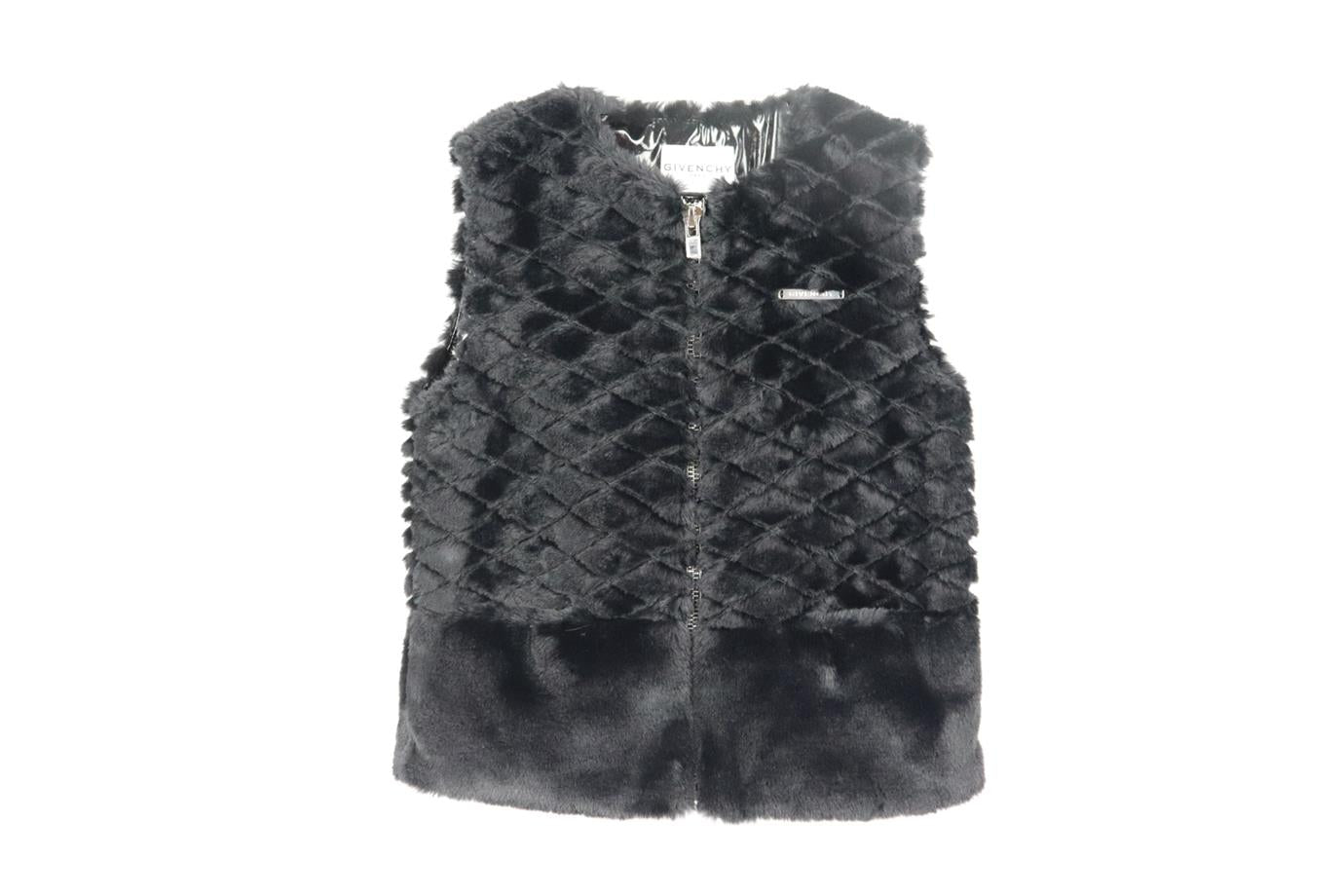 GIVENCHY KIDS GIRLS FAUX FUR GILET 8 YEARS