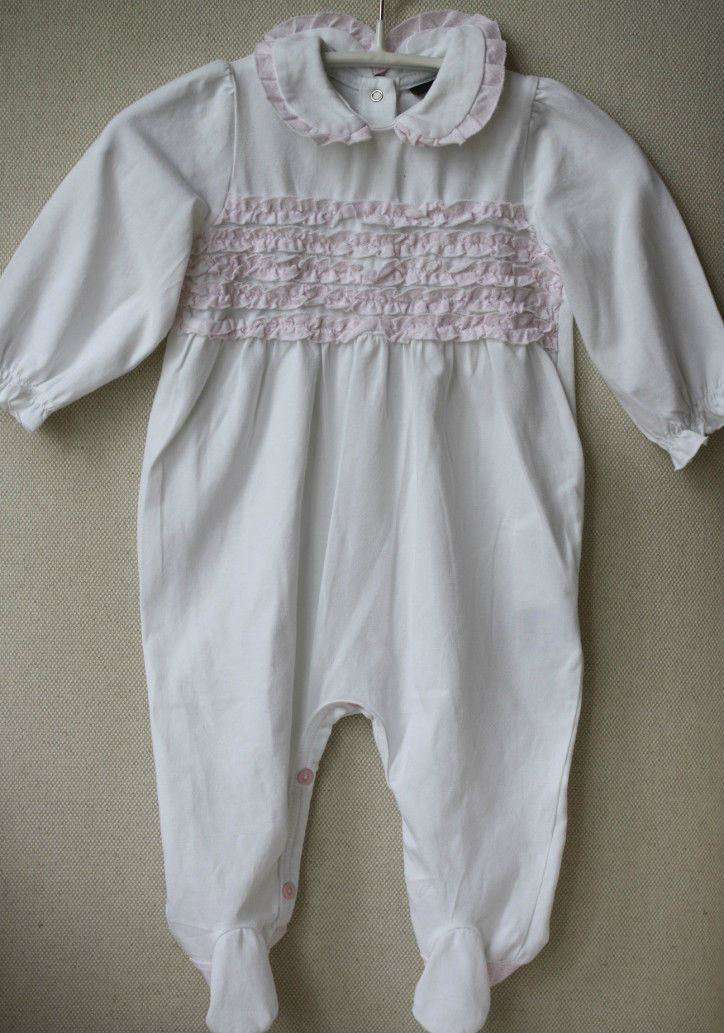 FENDI BABY WHITE BABYGROW 6 MONTHS