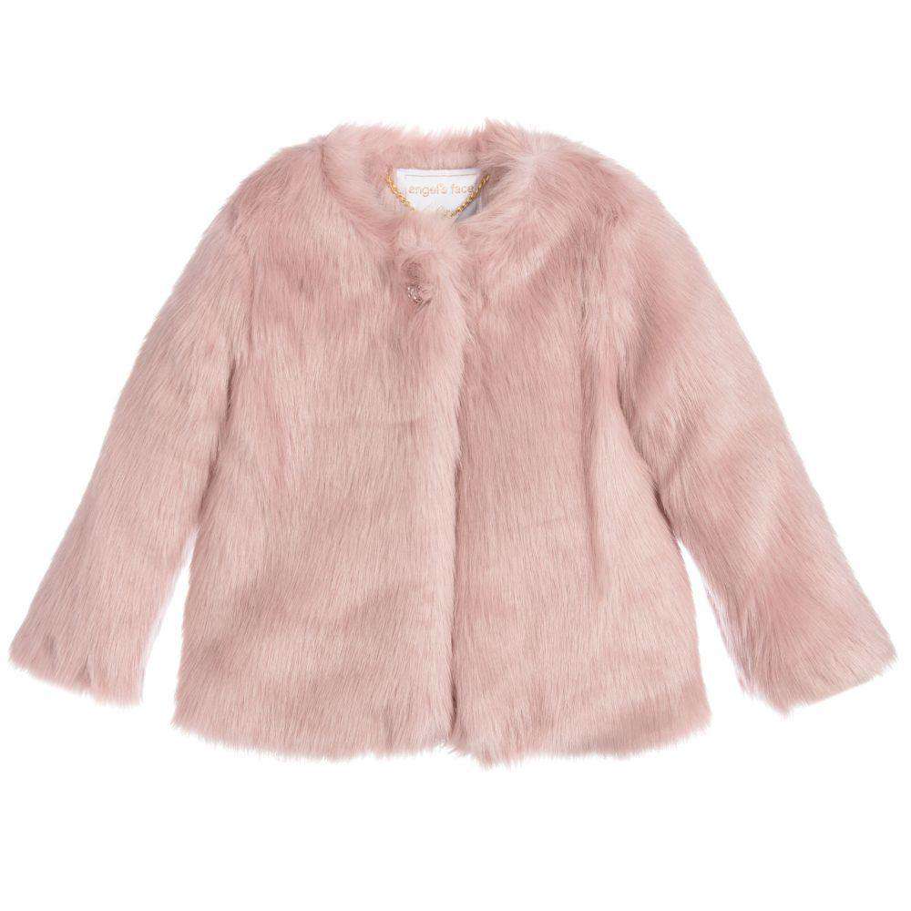ANGEL'S FACE GIRLS PINK FUR JACKET 4-5 YEARS