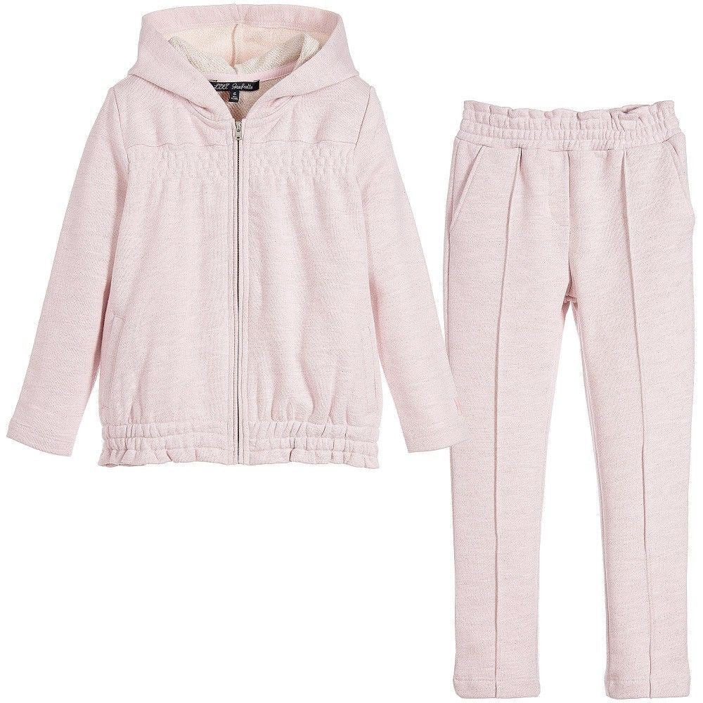 LILI GAUFRETTE GIRLS PINK COTTON JERSEY TRACKSUIT 3 YEARS