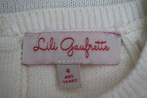 LILI GAUFRETTE GIRLS IVORY TULLE DRESS 4 YEARS