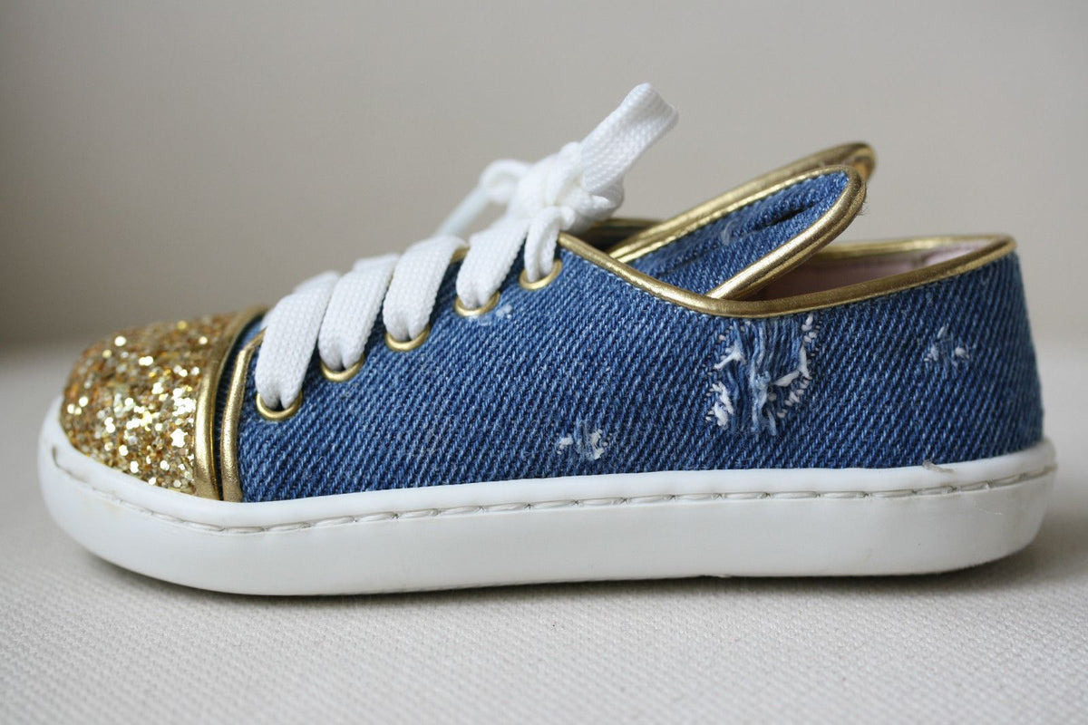 MINNA PARIKKA BABY DENIM BUNNY SNEAKERS SHOES EU 21 UK 4/5