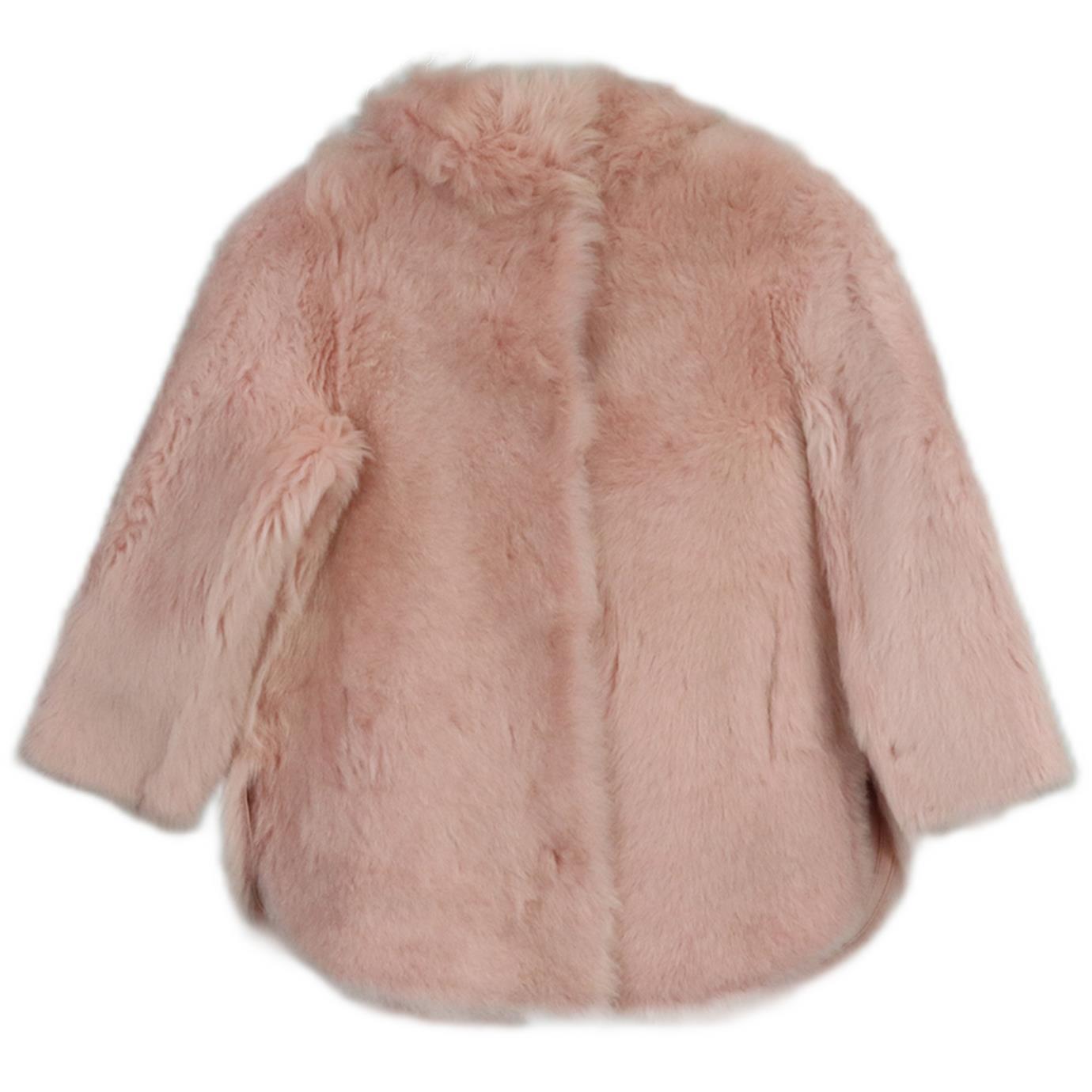 YVES SALOMON KIDS GIRLS REVERSIBLE SHEARLING COAT 8 YEARS