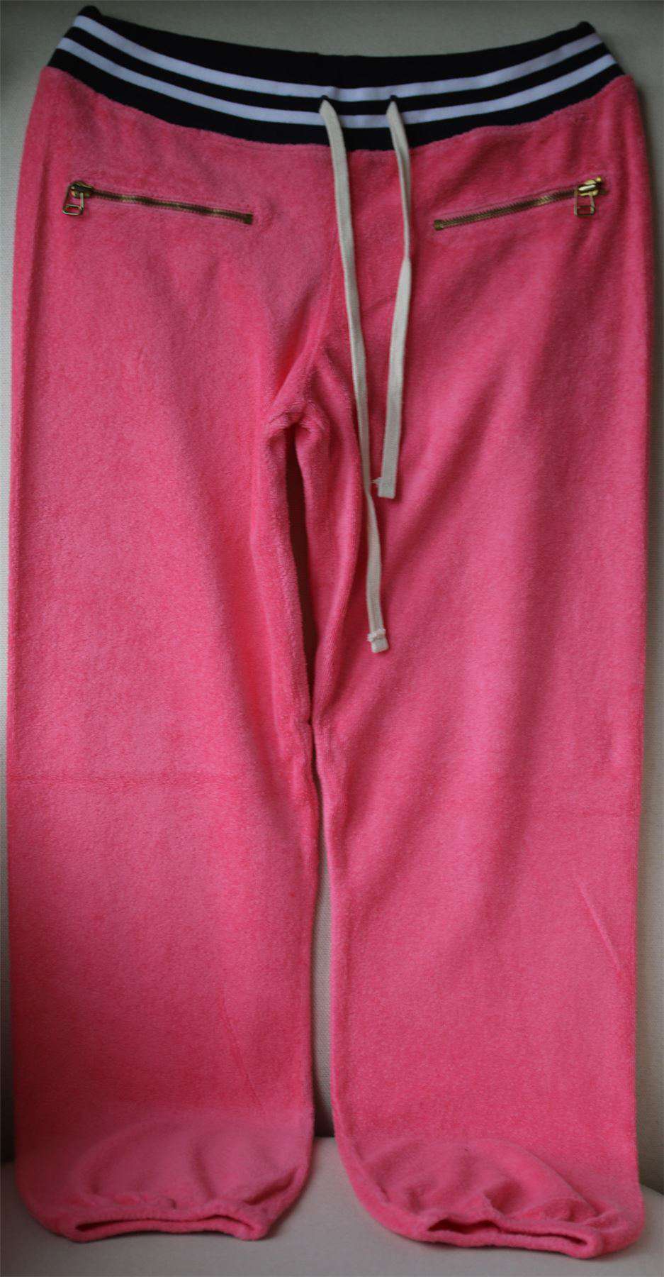 SUNDRY TERRY-CLOTH PINK SWEATPANTS XSMALL