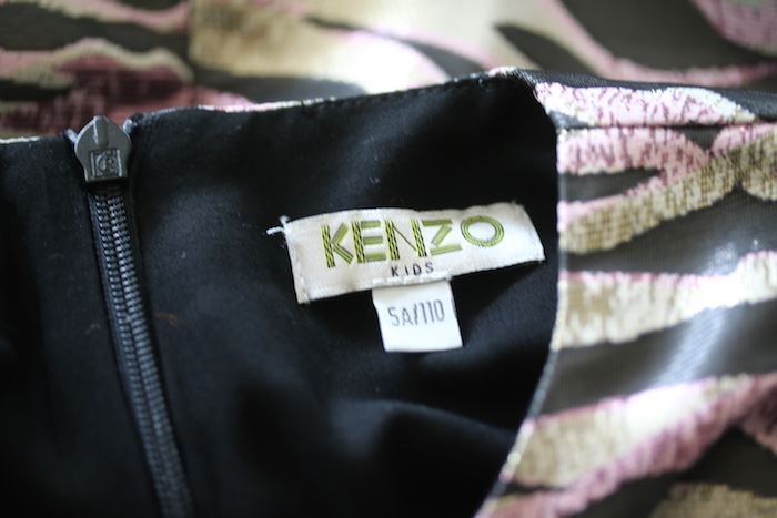 KENZO KIDS GIRLS TIGER STRIPE DRESS 5 YEARS