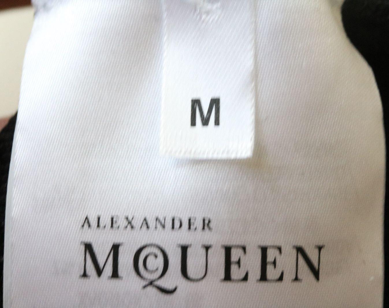 ALEXANDER MCQUEEN OFF THE SHOULDER RUFFLED KNITTED DRESS MEDIUM