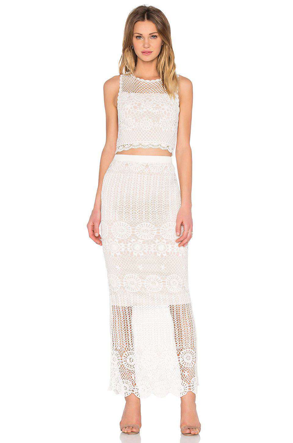 ALICE AND OLIVIA CROCHET CROP TOP SMALL