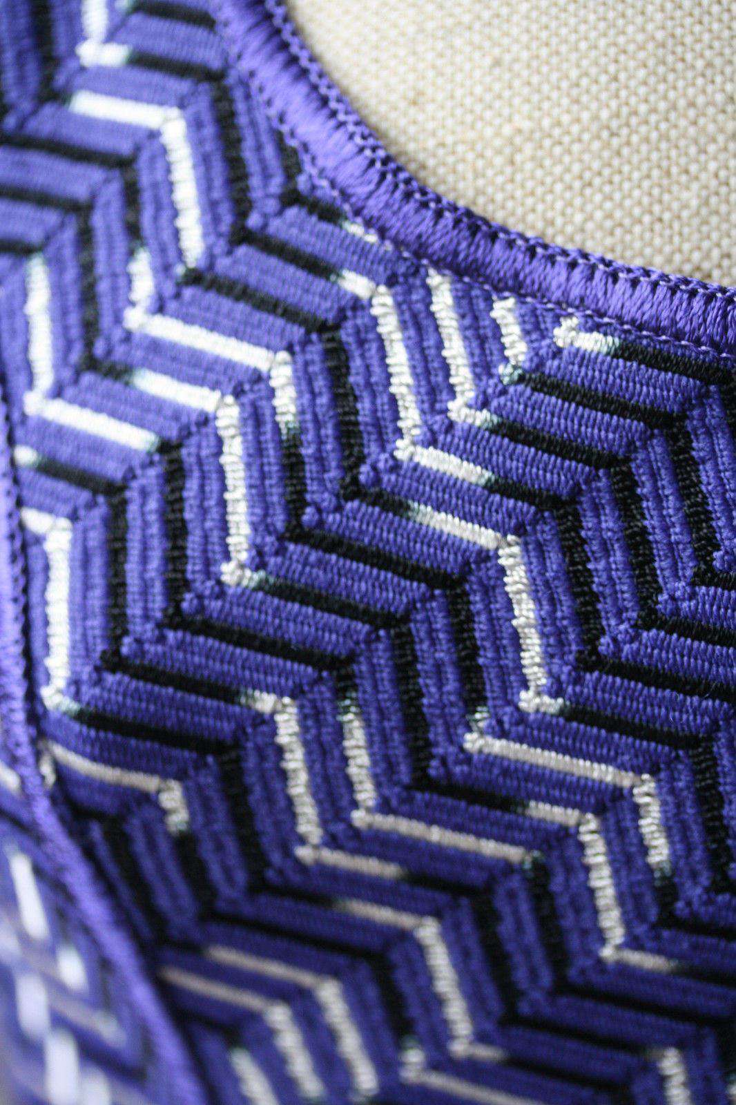 MISSONI MARE ZIGZAG PURPLE BACKLESS SWIM DRESS IT 40 UK 8
