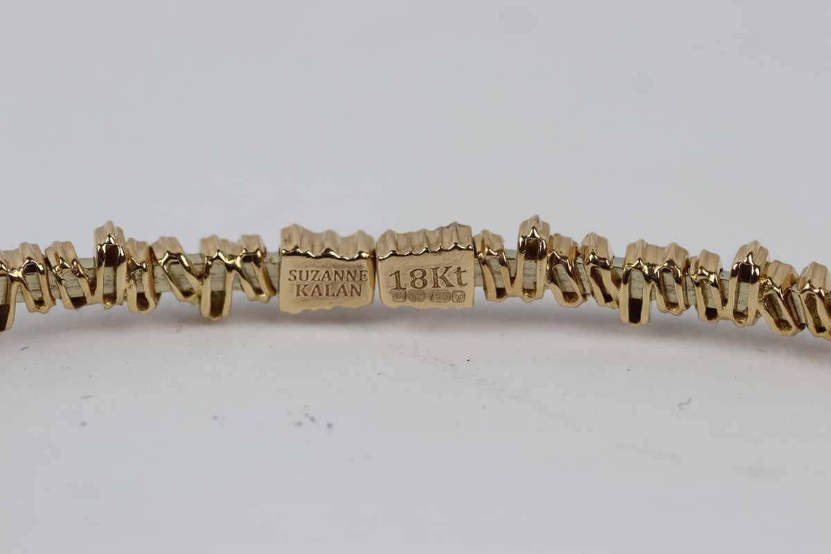 SUZANNE KALAN 18 KARAT ROSE GOLD BAGUETTE DIAMOND CHOKER