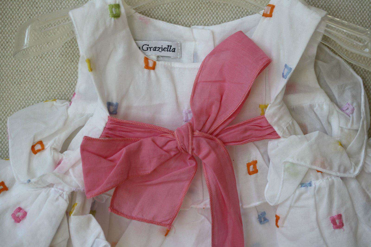BABY GRAZIELLA WHITE ROMPER 3 MONTHS