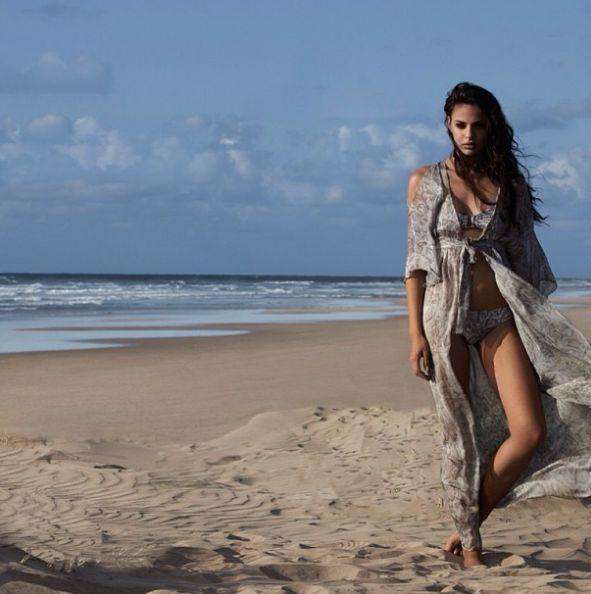 MELISSA ODABASH GWYNETH SILK COVERUP KAFTAN MAXI DRESS