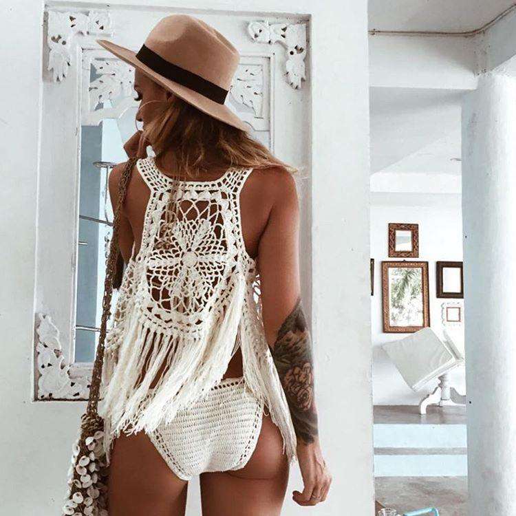 ANDI BAGUS TRUDY FRINGED FESTIVAL VEST ONE SIZE