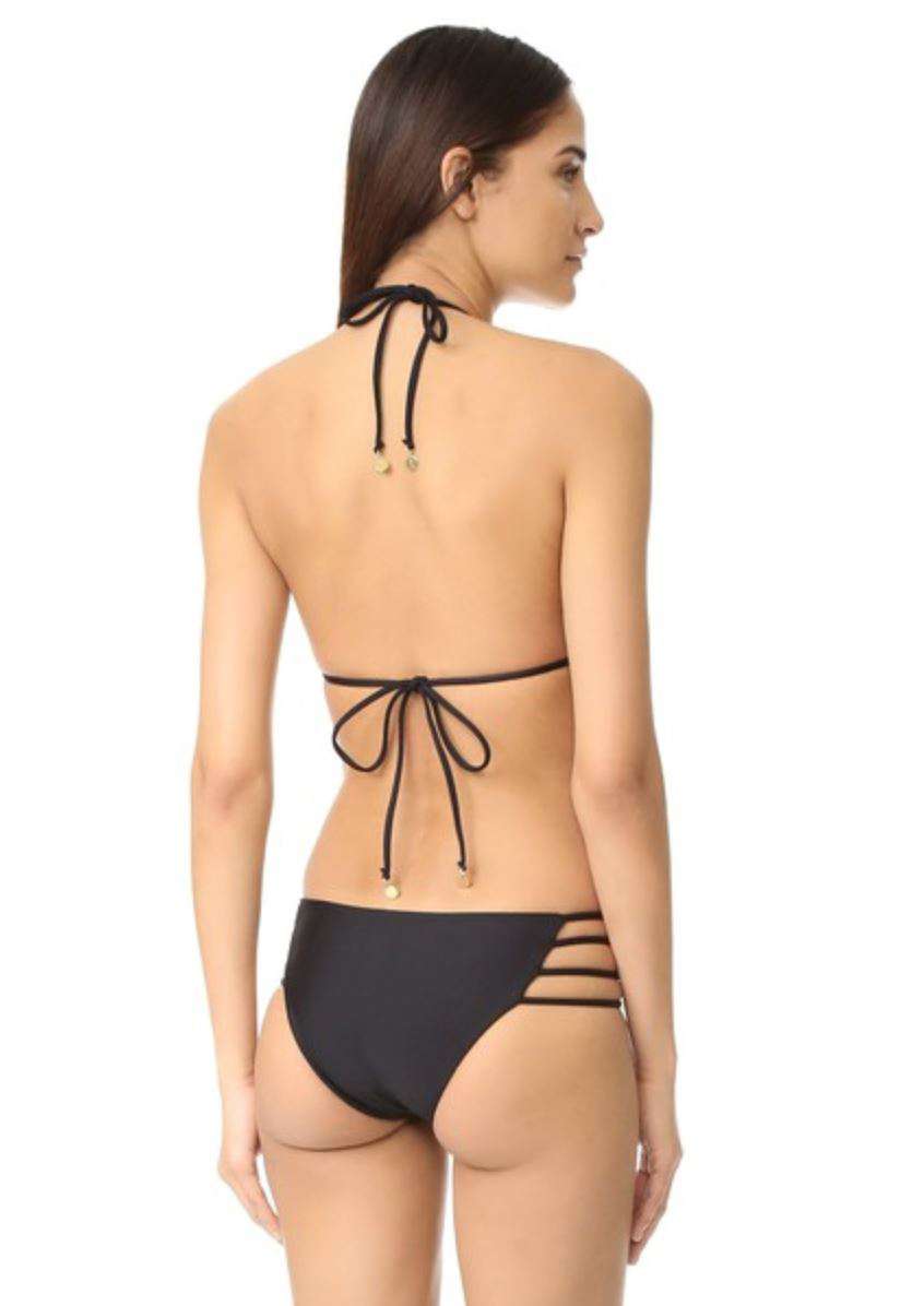 TORI PRAVER AGAVE BLACK ONE PIECE SWIMSUIT SMALL