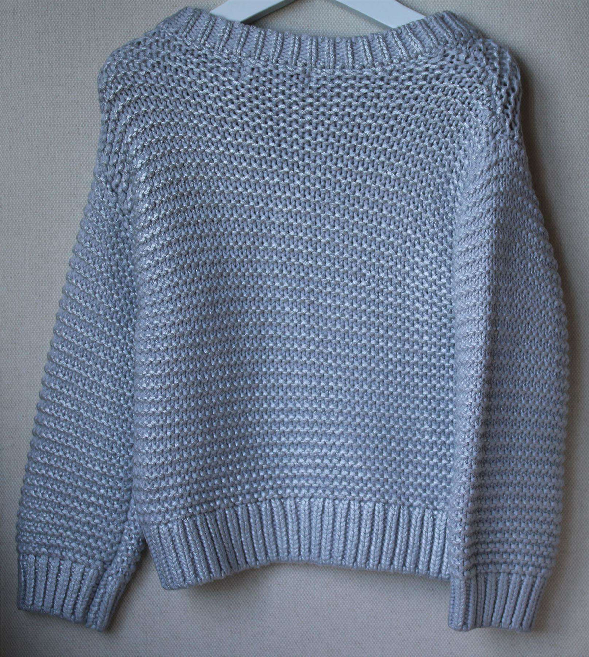 STELLA MCCARTNEY KIDS SILVER GREY KNIT SWEATER 4 YEARS