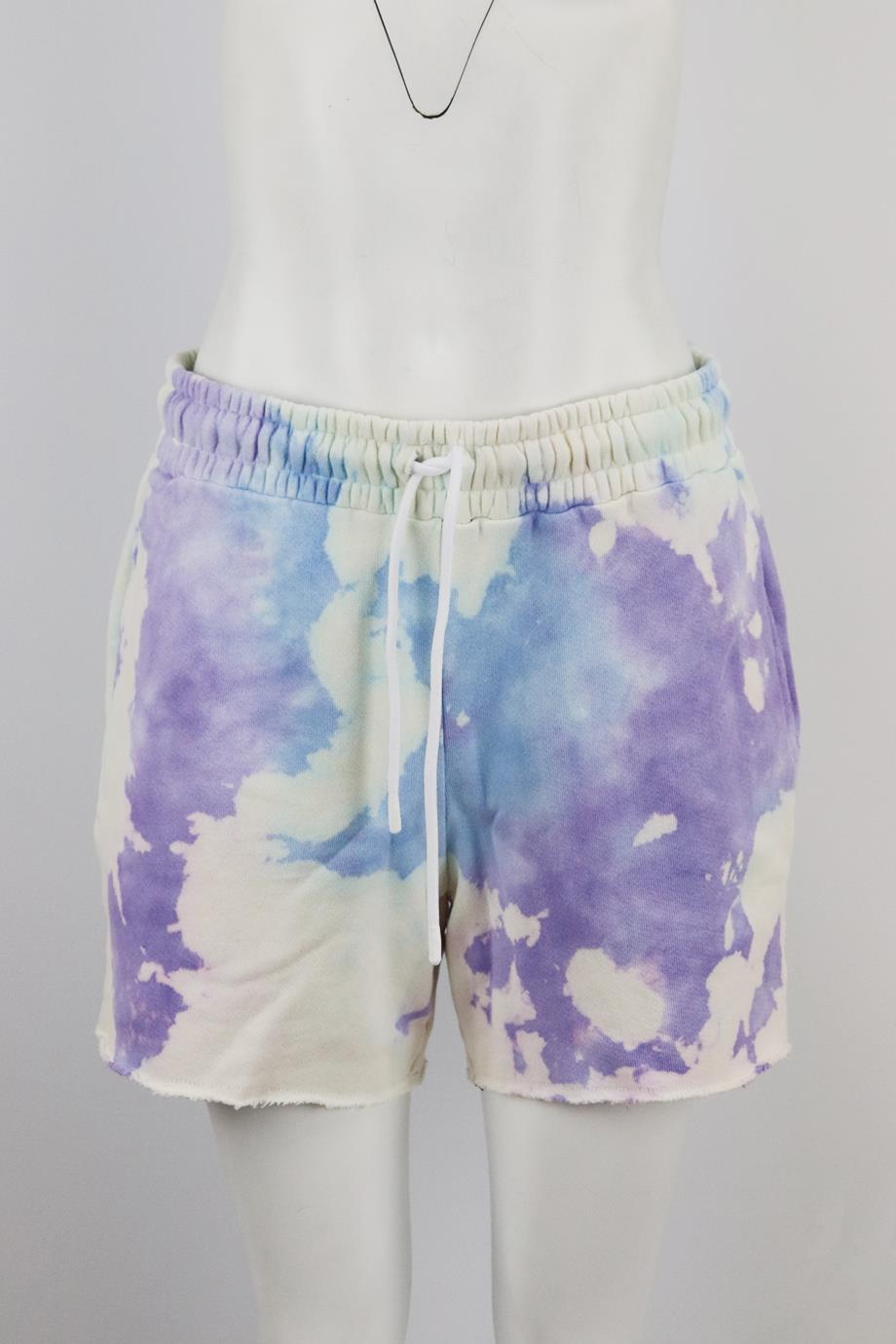 COTTON CITIZEN TIE DYED COTTON JERSEY SHORTS LARGE