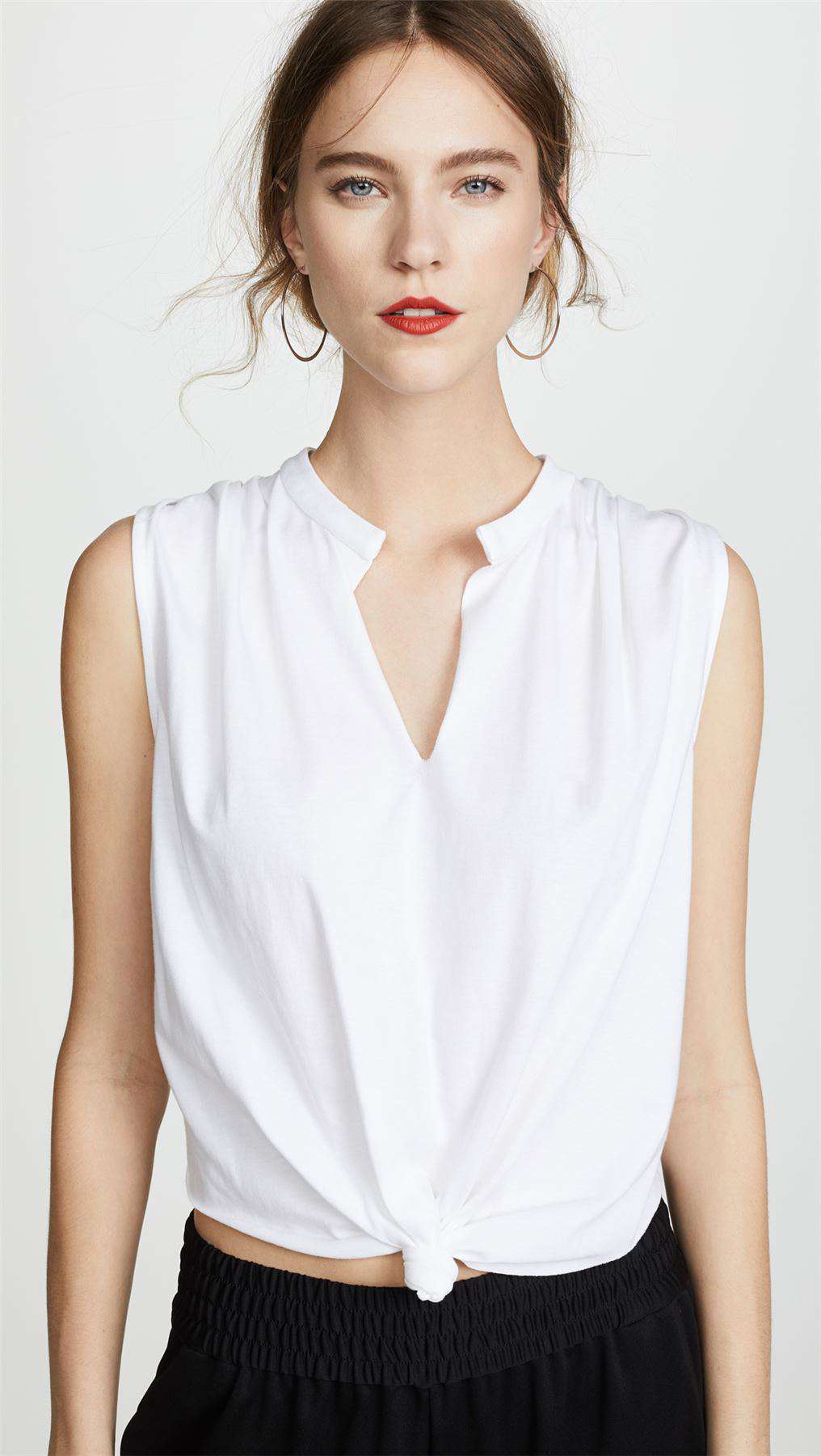 THE RANGE SLICED CREW TANK TOP SMALL