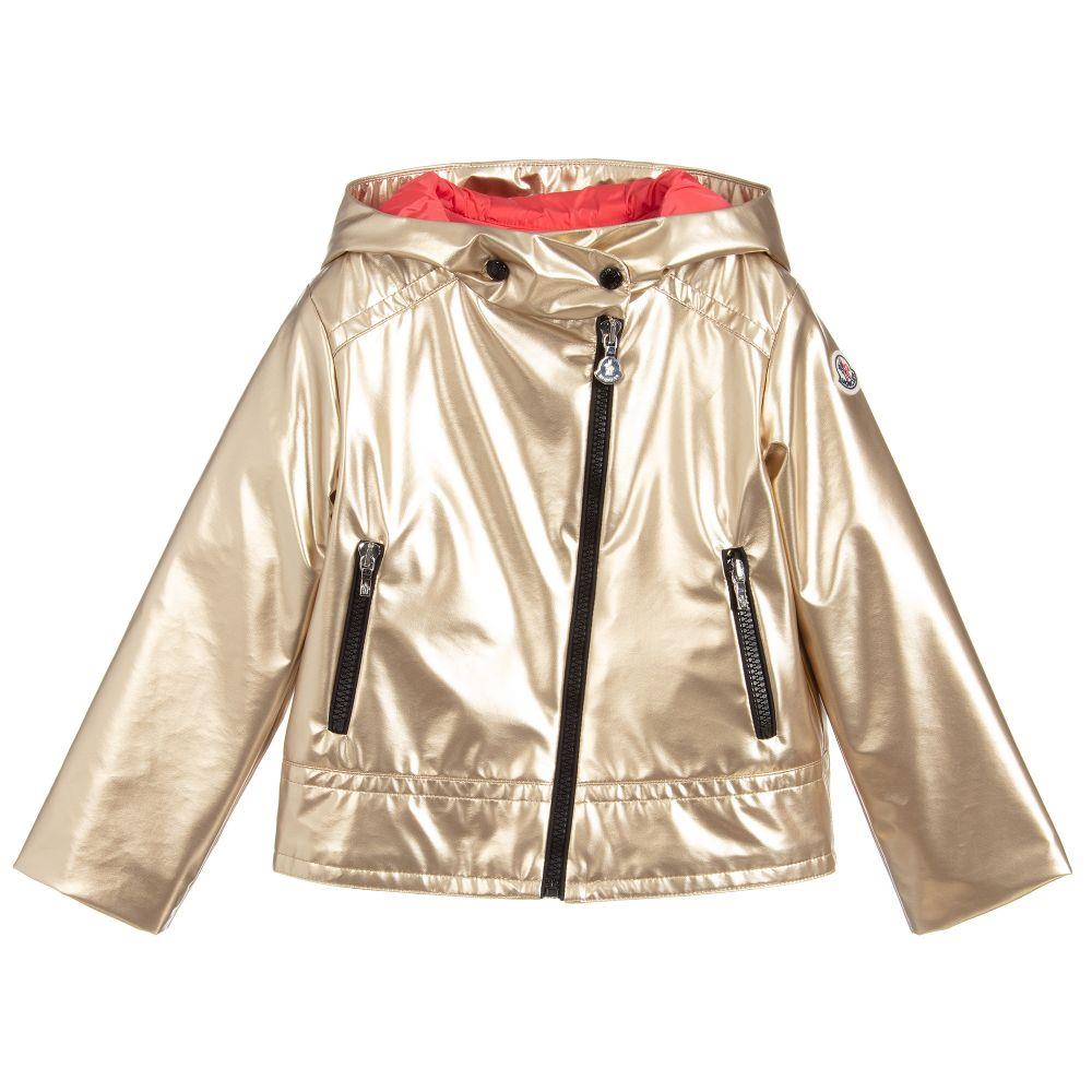 MONCLER KIDS GIRLS BLUEBELL METALLIC JACKET 5 YEARS