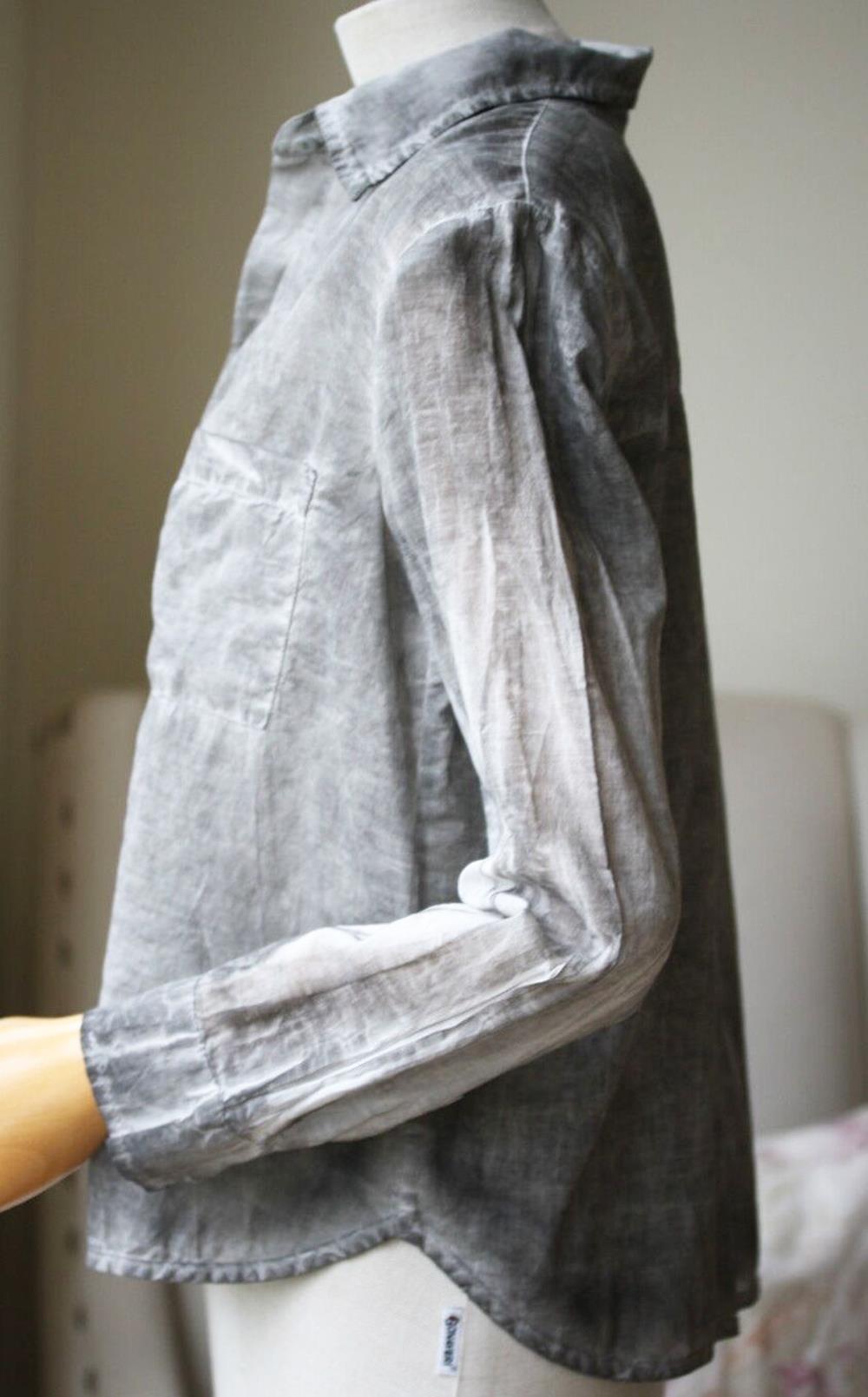 ENZA COSTA WASHED COTTON SHIRT UK 10