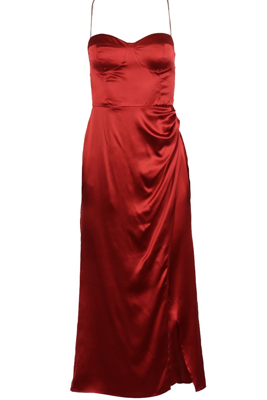 REFORMATION SILK SATIN MIDI DRESS US 2 UK 6