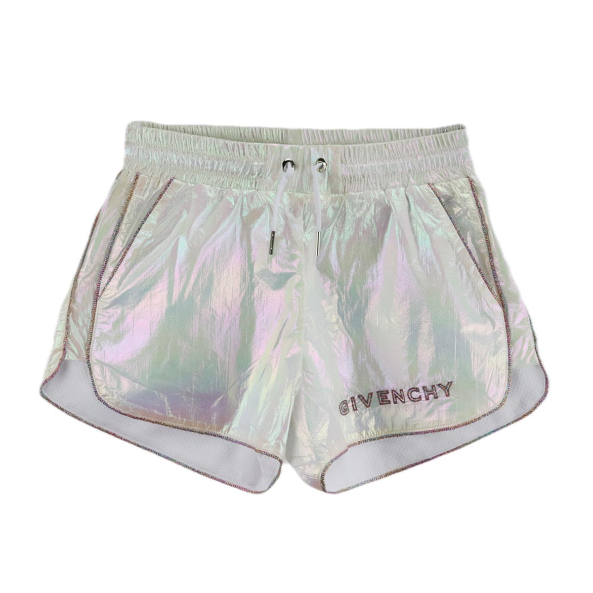 GIVENCHY KIDS GIRLS METALLIC SHELL SHORTS 8 YEARS