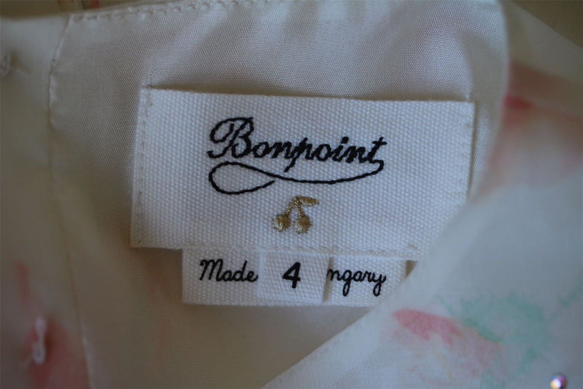 BONPOINT COUTURE GIRLS FLORAL ELEGANCE DRESS 4 YEARS