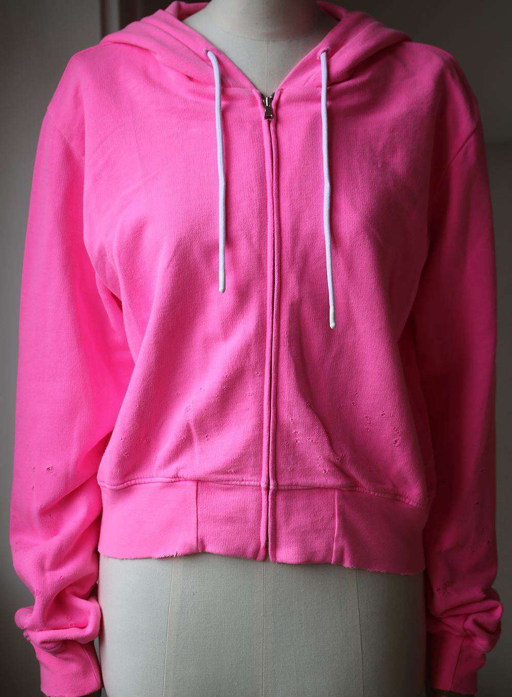 COTTON CITIZEN MILAN CROP ZIP HOODIE SMALL