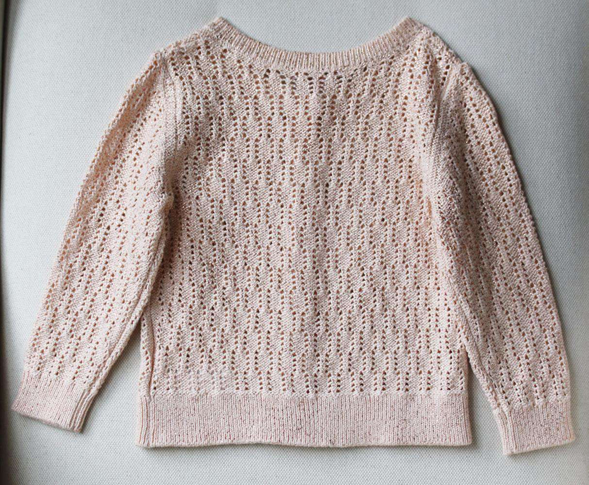BONPOINT KIDS GIRLS GLITTER COTTON CARDIGAN 6 YEARS