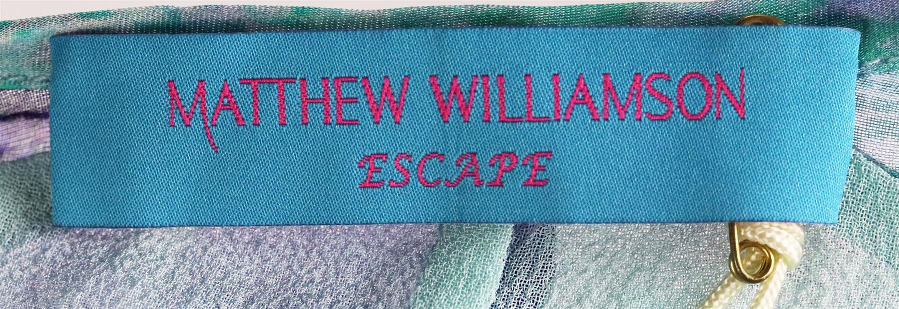 MATTHEW WILLIAMSON ESCAPE PRINTED SILK MINI DRESS UK 6