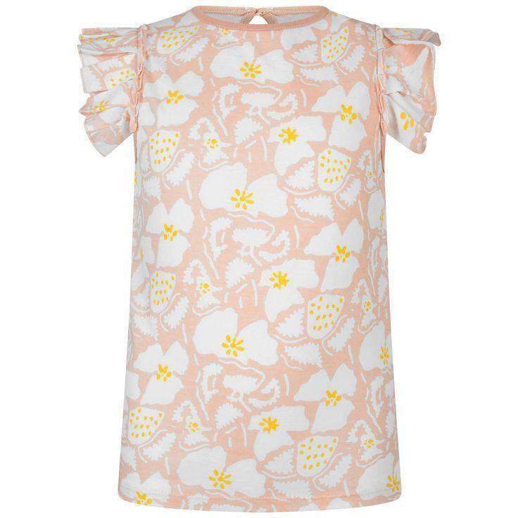 STELLA MCCARTNEY KIDS BABY GIRLS FLORAL PINK FRILLY TOP 3 YEARS