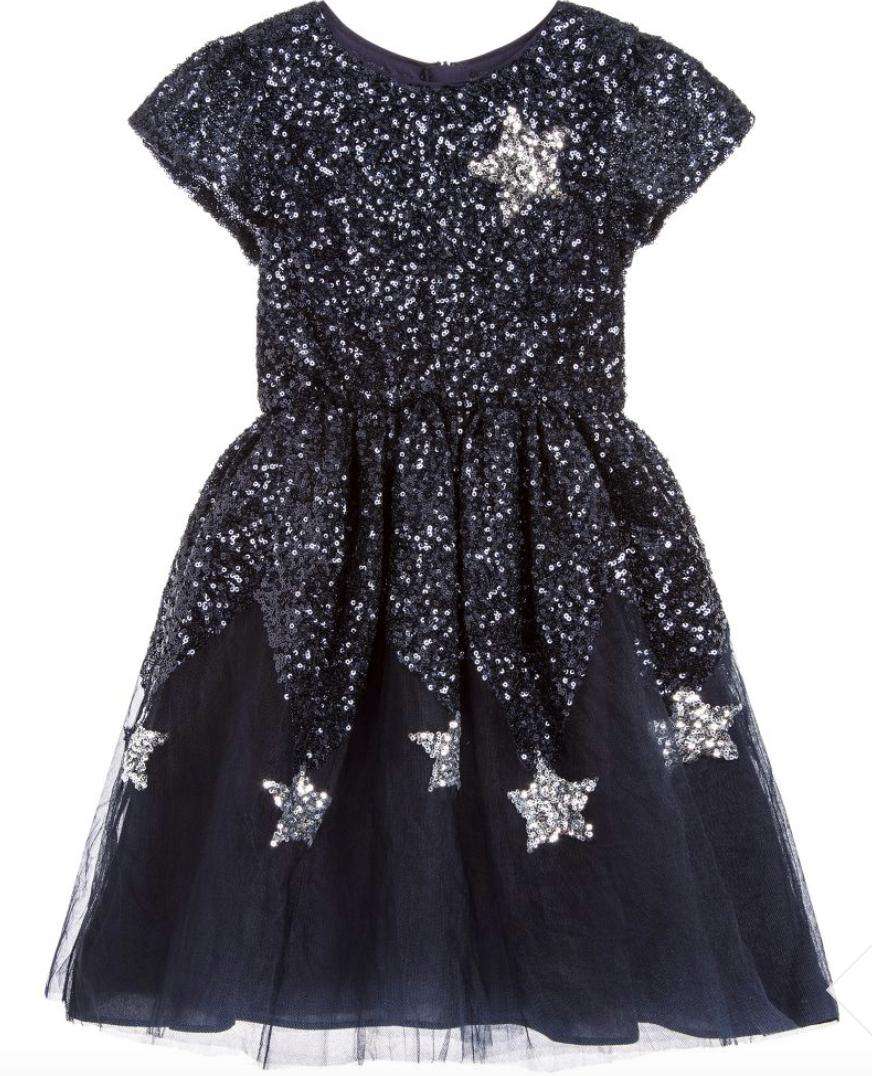 WILD AND GORGEOUS STAR WONDER SEQUIN EMBELLISHED DRESS 4-5 YEARS