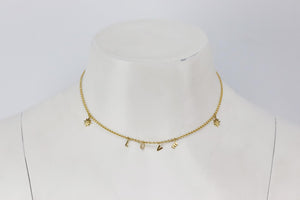 SHAY LOVE 18K YELLOW GOLD AND DIAMOND CHAIN NECKLACE