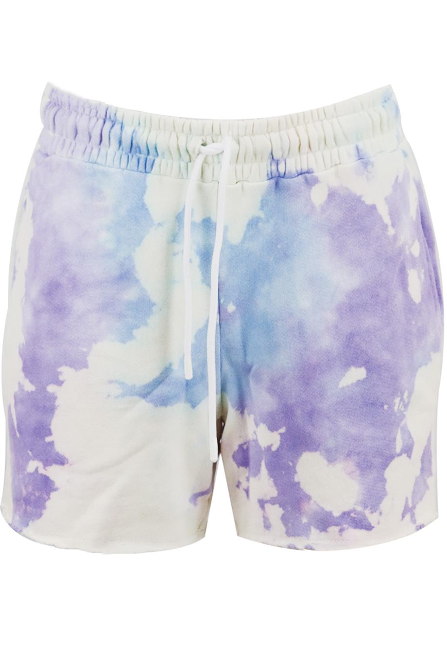 COTTON CITIZEN TIE DYED COTTON JERSEY SHORTS LARGE