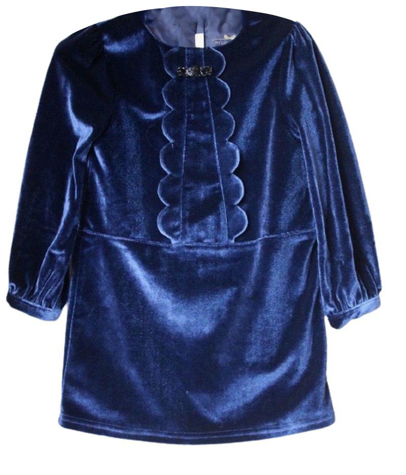 BILLIEBLUSH GIRLS NAVY BLUE VELVET DRESS 3 YEARS