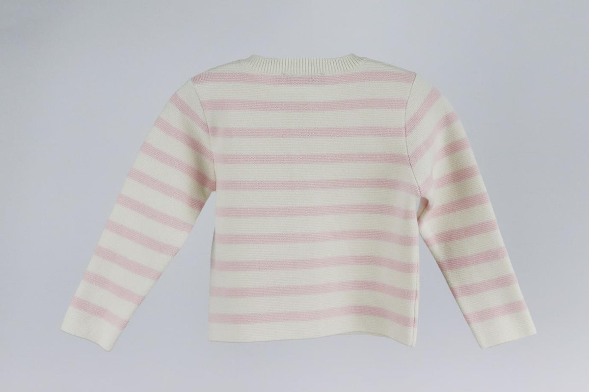CHRISTIAN DIOR BABY GIRLS STRIPED CASHMERE BLEND CARDIGAN 18 MONTHS