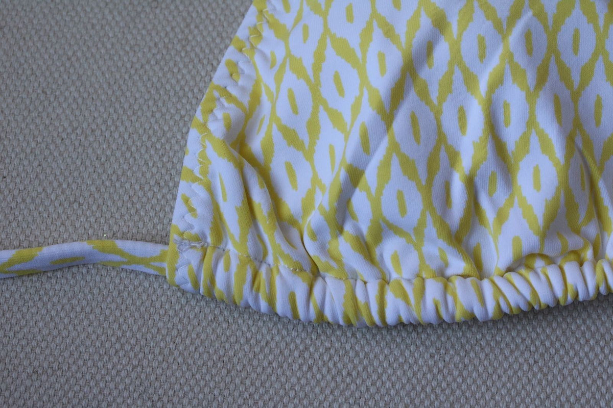 MELISSA ODABASH CANCUN YELLOW PRINT BIKINI UK 10/14