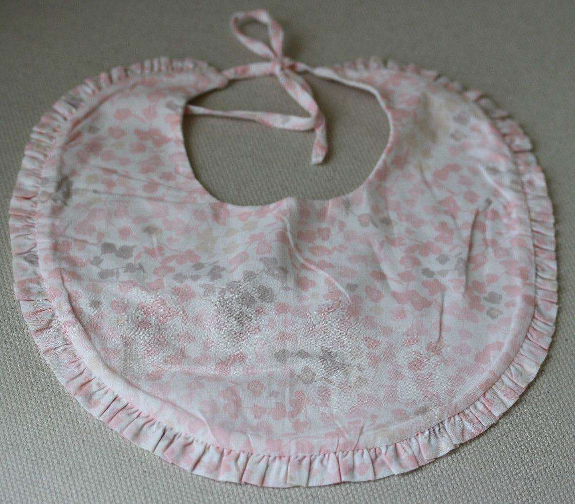 BABY DIOR PINK FLORAL BIB