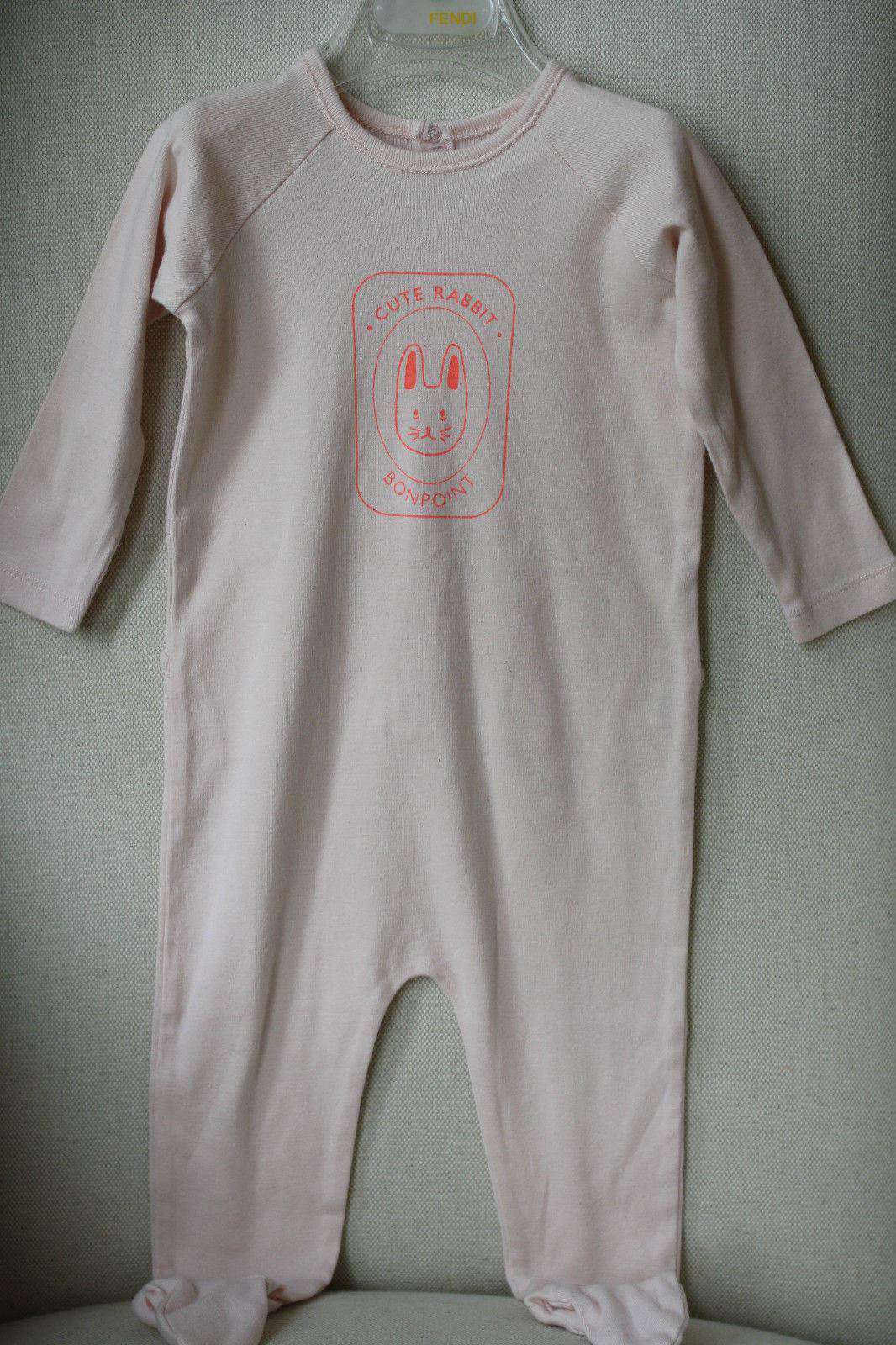 BONPOINT BABY PINK RABBIT BABYGROW 12 MONTHS