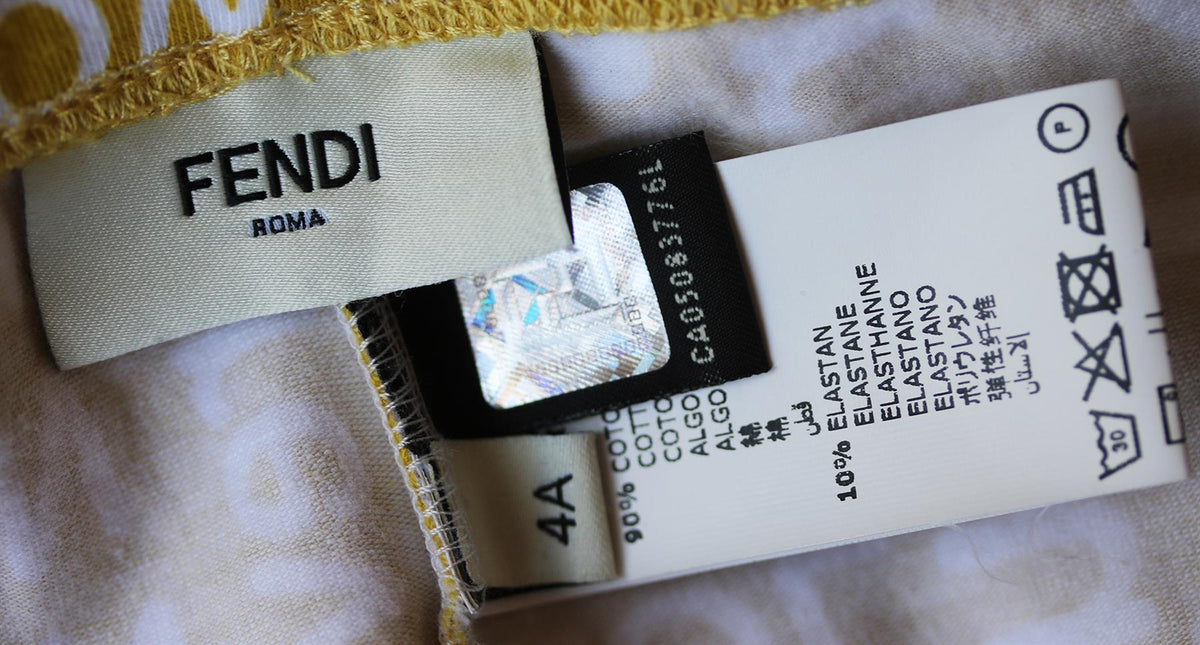 FENDI KIDS GIRLS TEXT LEGGINGS 4 YEARS