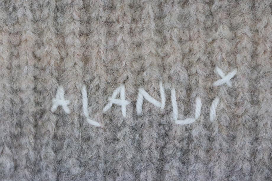 ALANUI DISTRESSED EMBROIDERED RIBBED ALPACA BLEND SCARF