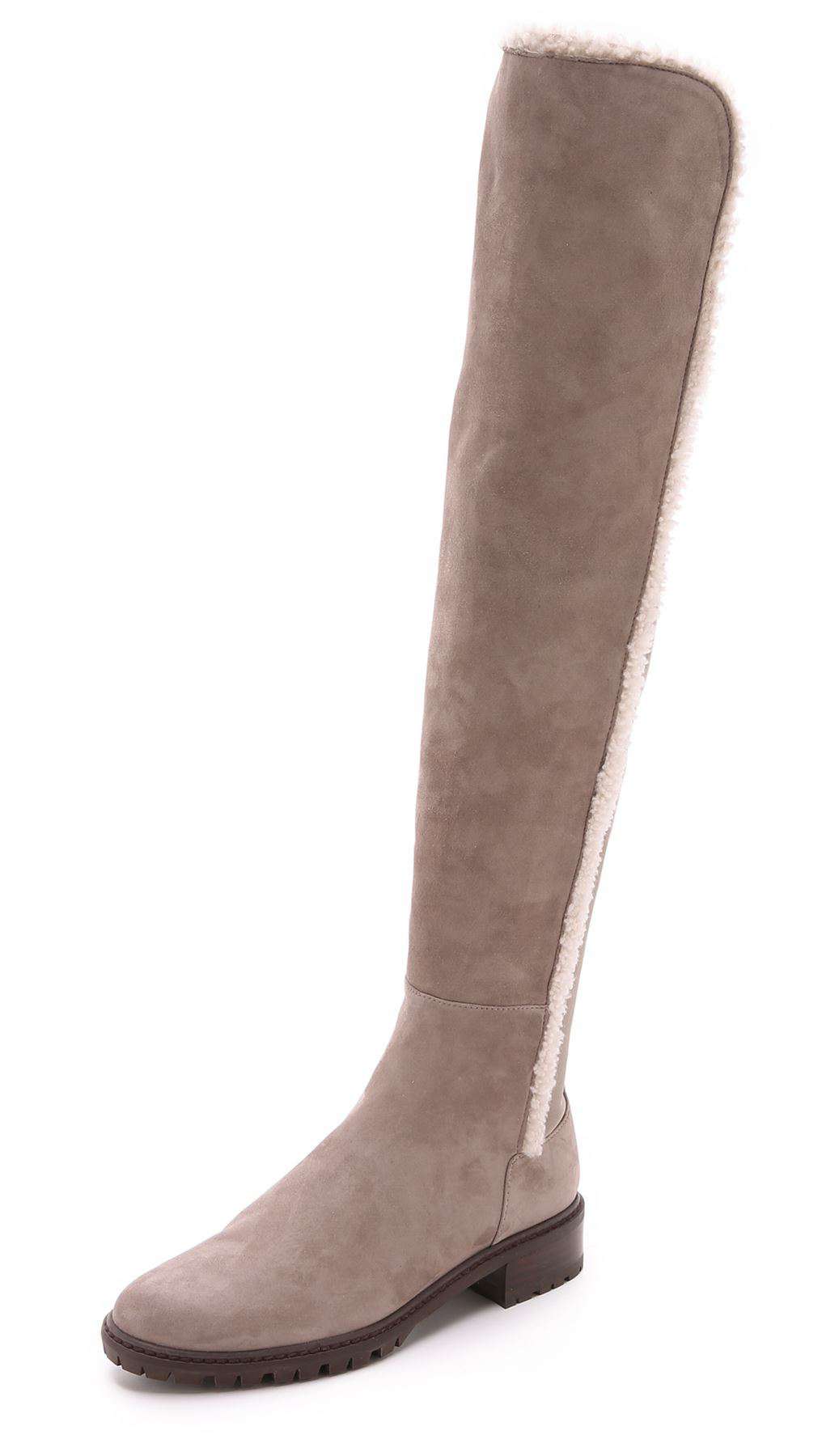 STUART WEITZMAN PARKA OVER-THE-KNEE SUEDE BOOTS US 7 UK 4.5 EU 37.5