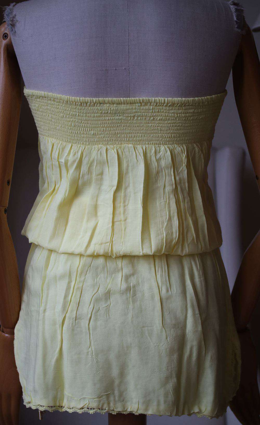 MELISSA ODABASH DRU EMBROIDERED BANDEAU DRESS SMALL