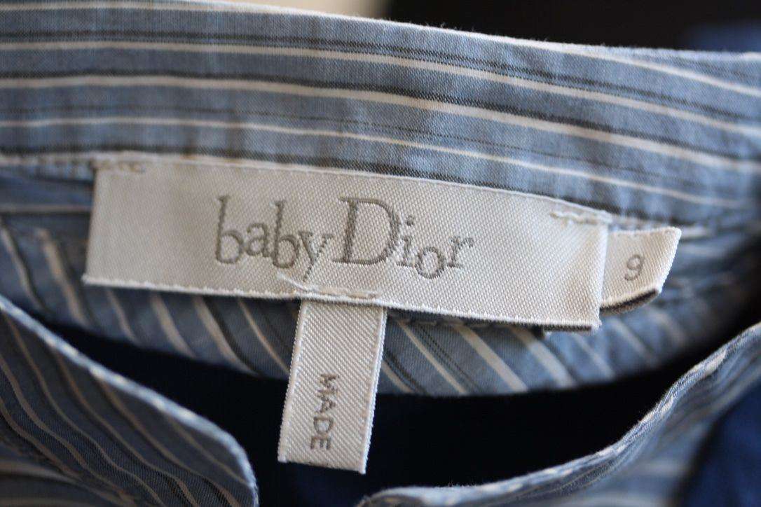 BABY DIOR BLUE SHIRT TOP TEE 9 MONTHS