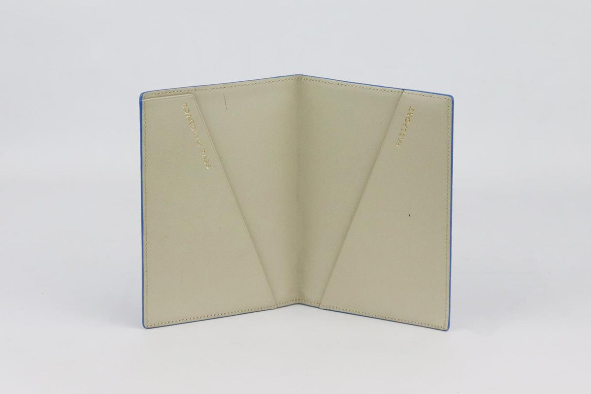 SMYTHSON PERSONALISED PANAMA LEATHER PASSPORT HOLDER