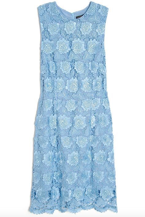CHRISTOPHER KANE LIGHT BLUE GUIPURE LACE DRESS UK 10