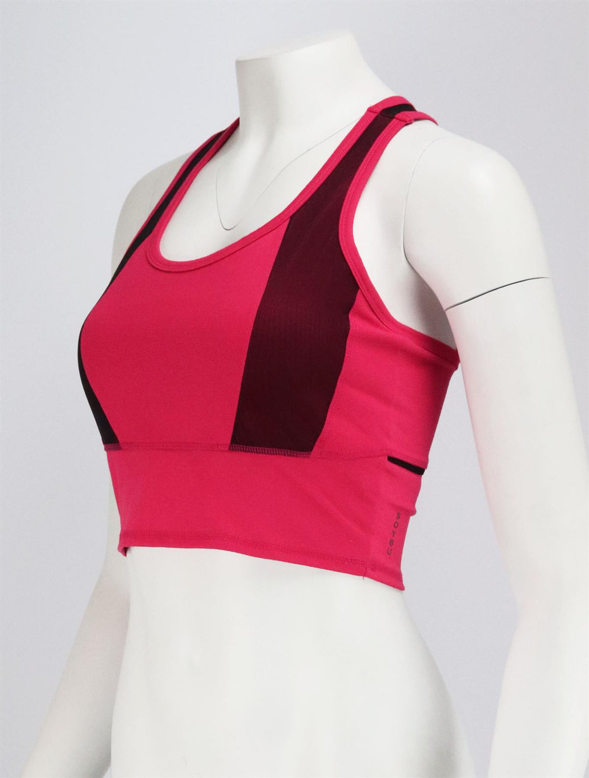 SOYBU MESH PANELED STRETCH JERSEY SPORTS BRA MEDIUM