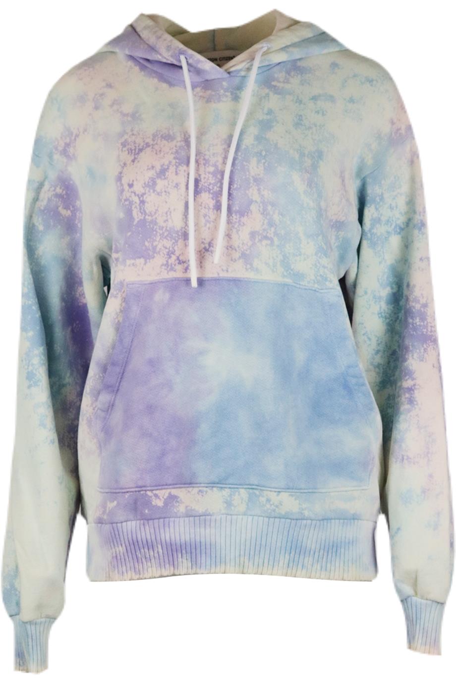 COTTON CITIZEN OVERSIZED TIE DYED COTTON JERSEY HOODIE SMALL