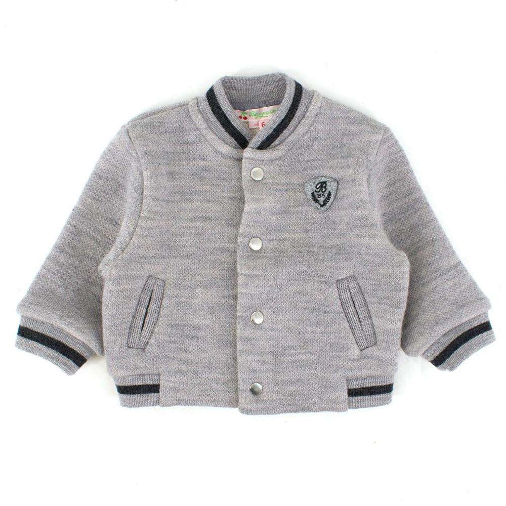 BONPOINT KIDS BOYS WOOL BOMBER JACKET 4 YEARS