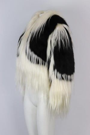 REVILLON TWO TONE FOX FUR JACKET FR 36 UK 8